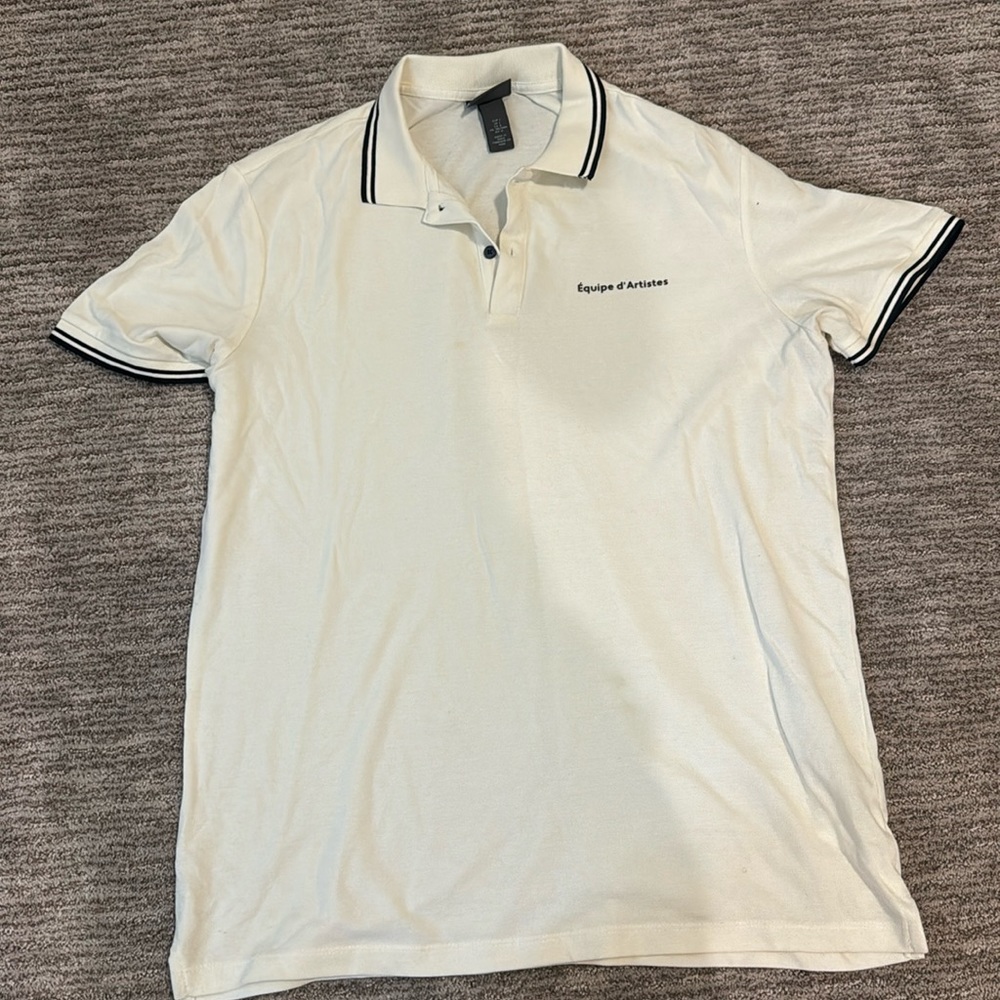 Men’s cream polo shirt